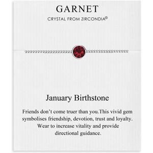 Philip Jones Jewellery January (Garnet) Birthstone Bracelet Created with Zircondia Crystals Philip Jones Jewellery January (Garnet) Birthstone Bracelet Created with Zircondia Crystals