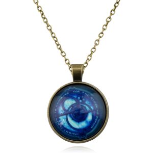 Unbranded Vintage Trollhunters Amulet Pendant Necklace with Crystal, Bronze Chain - Unisex Unbranded Vintage Trollhunters Amulet Pendant Necklace with Crystal, Bronze Chain - Unisex