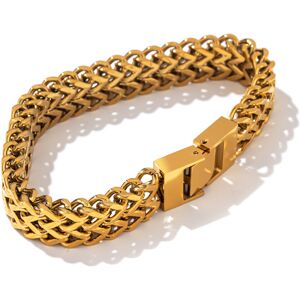 Unbranded 18 K Plated Stainless Steel Cuban Link Chain Bracelet Bangle High Heavy Metal Te Unbranded 18 K Plated Stainless Steel Cuban Link Chain Bracelet Bangle High Heavy Metal Te