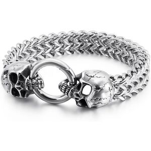 Unbranded (Light Yellow Gold Color, 22cm) Punk Stainless Steel Skull Charm Bracelet Men Me Unbranded (Light Yellow Gold Color, 22cm) Punk Stainless Steel Skull Charm Bracelet Men Me