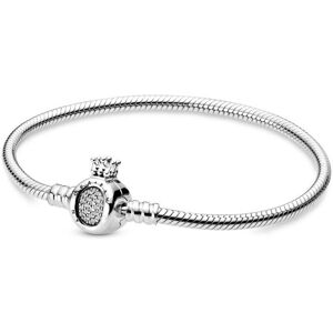 Unbranded (Hot Stamping, 16cm) Classic 925 Sterling Silver Crown O Snake Bracelet Rose Lea Unbranded (Hot Stamping, 16cm) Classic 925 Sterling Silver Crown O Snake Bracelet Rose Lea