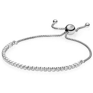 Unbranded 925 Sterling Silver Sliding Bracelets Europe Sparkling Slider Tennis Bracelet 59 Unbranded 925 Sterling Silver Sliding Bracelets Europe Sparkling Slider Tennis Bracelet 59