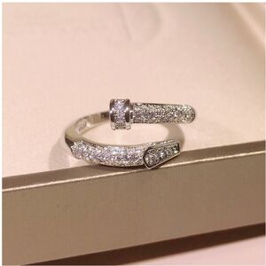 Unbranded All-Match Classic Nail Ring 925 Sterling Silver For Ladies Jewelry Zircon Nail R Unbranded All-Match Classic Nail Ring 925 Sterling Silver For Ladies Jewelry Zircon Nail R