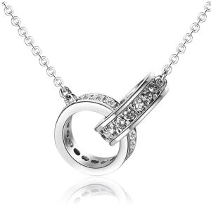 Unbranded 925 Sterling Silver Double circle zircon Necklaces & Pendants For Women Lady Gif Unbranded 925 Sterling Silver Double circle zircon Necklaces & Pendants For Women Lady Gif