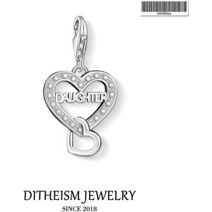 Unbranded Heart Daughter Charms Pendant,2018 Jewelry 925 Sterling Silver Sweet Gift For Wo Unbranded Heart Daughter Charms Pendant,2018 Jewelry 925 Sterling Silver Sweet Gift For Wo