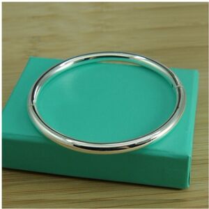 Unbranded Female 925 Sterling Silver Bangle Solid Smooth Bracelet Bangle For Women Charm J Unbranded Female 925 Sterling Silver Bangle Solid Smooth Bracelet Bangle For Women Charm J
