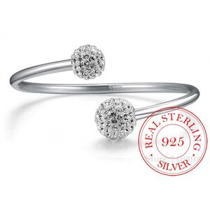 Unbranded 925 Sterling Silver Crystal Ball Bangles Open Cuff Bracelets & Bangles Jewelry p Unbranded 925 Sterling Silver Crystal Ball Bangles Open Cuff Bracelets & Bangles Jewelry p