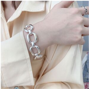 Unbranded 100% Solid 925 Sterling Silver Hiphop Thick Chain Bracelet for Women Men Vintage Unbranded 100% Solid 925 Sterling Silver Hiphop Thick Chain Bracelet for Women Men Vintage