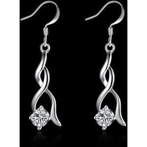 Unbranded High 925 Sterling Silver Earrings Jewelry Woman crystal Drop earrings Christmas Unbranded High 925 Sterling Silver Earrings Jewelry Woman crystal Drop earrings Christmas