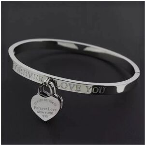 Unbranded Stainless Steel Jewelry Forever Love Double Heart Bracelet Women's Titanium Stee Unbranded Stainless Steel Jewelry Forever Love Double Heart Bracelet Women's Titanium Stee