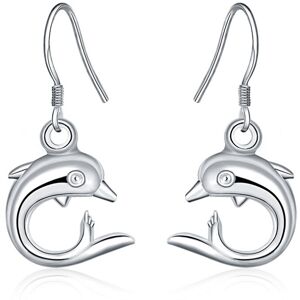 Unbranded 925 Sterling Silver Dolphin Drop Earrings for Women - Long Dangle Jewelry, Chris Unbranded 925 Sterling Silver Dolphin Drop Earrings for Women - Long Dangle Jewelry, Chris