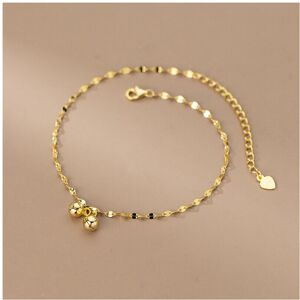 Unbranded Real 925 Sterling Silver 18K Bell Lip Chain Anklet For Women Fine Jewelry MInima Unbranded Real 925 Sterling Silver 18K Bell Lip Chain Anklet For Women Fine Jewelry MInima
