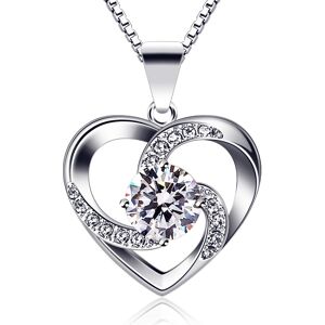 Unbranded Women Necklace 925 Sterling Silver Crazy Love Pendant Necklaces Unbranded Women Necklace 925 Sterling Silver Crazy Love Pendant Necklaces