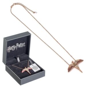 Harry Potter Rose Gold Plated Sterling Silver Fawkes Necklace with Swarovski Cry Harry Potter Rose Gold Plated Sterling Silver Fawkes Necklace with Swarovski Cry