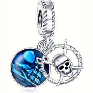 Unbranded 1pc Silver Plated Pirate Charm Pendant Suitable For DlY Beaded Bracelet Womens A Unbranded 1pc Silver Plated Pirate Charm Pendant Suitable For DlY Beaded Bracelet Womens A
