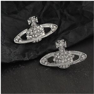 Unbranded (Silver) Crystal Saturn Heart Orb Drop Dangle Stud Earrings Rhinestone Silver Go Unbranded (Silver) Crystal Saturn Heart Orb Drop Dangle Stud Earrings Rhinestone Silver Go