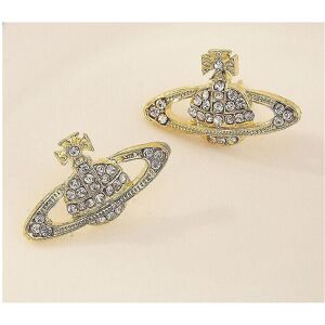 Unbranded (Gold) Crystal Saturn Heart Orb Drop Dangle Stud Earrings Rhinestone Silver Gold Unbranded (Gold) Crystal Saturn Heart Orb Drop Dangle Stud Earrings Rhinestone Silver Gold