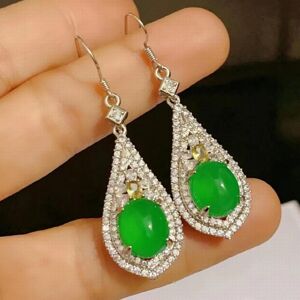 Unbranded Womens Natural Green Jade Women Jewelry Earrings Dangle Drop Earrings Earrings Unbranded Womens Natural Green Jade Women Jewelry Earrings Dangle Drop Earrings Earrings