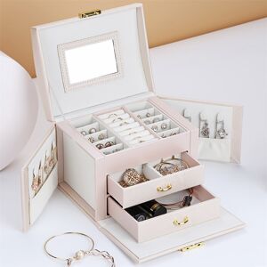 Unbranded Jewelry Box Large Capacity Leather Storage Jewelry Box Earring Ring Necklace wit Unbranded Jewelry Box Large Capacity Leather Storage Jewelry Box Earring Ring Necklace wit