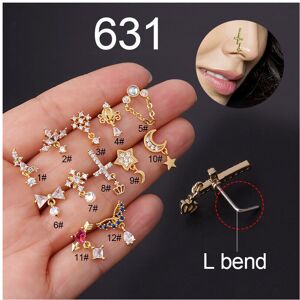 Unbranded (MULTI) 1PC Piercing Body Jewelry Dangling Nose Ring Indian Nose Ring Stainless Unbranded (MULTI) 1PC Piercing Body Jewelry Dangling Nose Ring Indian Nose Ring Stainless