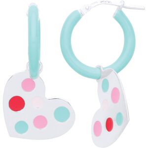 Jewelco London Ladies Sterling Silver Baby Blue Pastel Enamel Dots Love Heart Dr Jewelco London Ladies Sterling Silver Baby Blue Pastel Enamel Dots Love Heart Dr