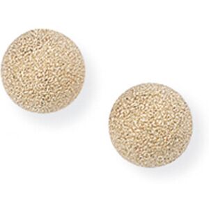 Jewelco London Ladies 9ct Yellow Gold Moondust Frosted Ball Stud Earrings - 5mm Jewelco London Ladies 9ct Yellow Gold Moondust Frosted Ball Stud Earrings - 5mm
