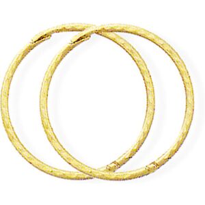 Jewelco London 9ct Yellow Gold 1mm Thin Diamond-cut Hinged Sleeper Hoop Earrings Jewelco London 9ct Yellow Gold 1mm Thin Diamond-cut Hinged Sleeper Hoop Earrings
