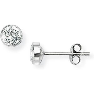 Jewelco London 9ct White Gold Cubic Zirconia Round Bezel Stud Earrings - 4mm - S Jewelco London 9ct White Gold Cubic Zirconia Round Bezel Stud Earrings - 4mm - S