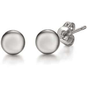 Jewelco London Ladies 18ct White Gold Spherical Bead Ball Stud Earrings - 3mm - Jewelco London Ladies 18ct White Gold Spherical Bead Ball Stud Earrings - 3mm -
