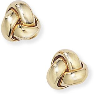 Jewelco London Ladies 18ct Yellow Gold Trilogy Love Knot Stud Earrings - 9mm - E Jewelco London Ladies 18ct Yellow Gold Trilogy Love Knot Stud Earrings - 9mm - E