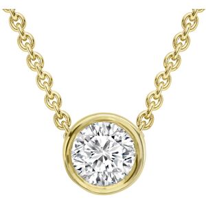 Jewelco London 18ct Yellow Gold Diamond Donut Bezel Slider Solitaire Necklace 0. Jewelco London 18ct Yellow Gold Diamond Donut Bezel Slider Solitaire Necklace 0.
