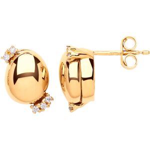 Jewelco London Ladies Gold-Plated Sterling Silver white Cubic Zirconia Golden Eg Jewelco London Ladies Gold-Plated Sterling Silver white Cubic Zirconia Golden Eg