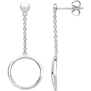 Jewelco London Ladies Sterling Silver Cubic zirconia Swing Hoop Pendulum Drop Ea Jewelco London Ladies Sterling Silver Cubic zirconia Swing Hoop Pendulum Drop Ea