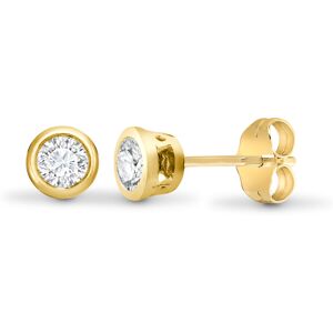 Jewelco London Ladies Solid 18ct Yellow Gold Rub Over Set Round G SI1 0.35ct Dia Jewelco London Ladies Solid 18ct Yellow Gold Rub Over Set Round G SI1 0.35ct Dia