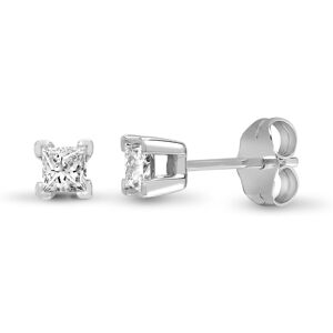 Jewelco London Ladies Solid 18ct White Gold 4 Claw Set Princess G SI1 0.25ct Dia Jewelco London Ladies Solid 18ct White Gold 4 Claw Set Princess G SI1 0.25ct Dia