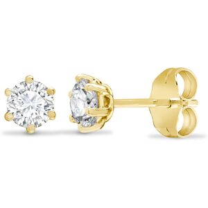 Jewelco London Solid 18ct Yellow Gold 6 Claw Set Round G SI1 0.35ct Diamond Soli Jewelco London Solid 18ct Yellow Gold 6 Claw Set Round G SI1 0.35ct Diamond Soli