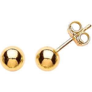 Jewelco London Ladies Yellow Gold-Plated Sterling Silver Ball Stud Earrings - GV Jewelco London Ladies Yellow Gold-Plated Sterling Silver Ball Stud Earrings - GV
