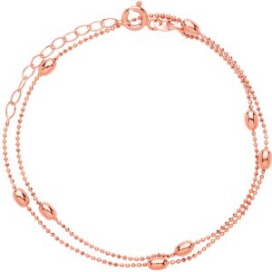 Jewelco London Ladies Rose Gold-Plated Sterling Silver 3mm Oval Bead Choker Coll Jewelco London Ladies Rose Gold-Plated Sterling Silver 3mm Oval Bead Choker Coll
