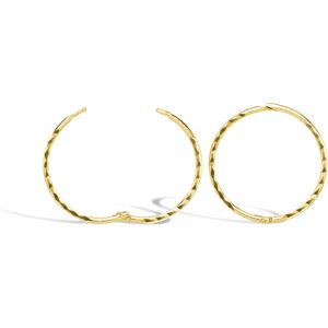 Jewelco London Solid 9ct Yellow Gold Diamond Cut Hinged Sleeper 1mm Hoop Earring Jewelco London Solid 9ct Yellow Gold Diamond Cut Hinged Sleeper 1mm Hoop Earring