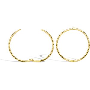 Jewelco London Solid 9ct Yellow Gold Diamond Cut Hinged Sleeper 1mm Hoop Earring Jewelco London Solid 9ct Yellow Gold Diamond Cut Hinged Sleeper 1mm Hoop Earring