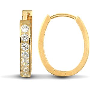 Jewelco London Ladies Solid 9ct Yellow Gold White Round Brilliant Cubic Zirconia Jewelco London Ladies Solid 9ct Yellow Gold White Round Brilliant Cubic Zirconia