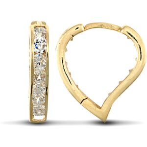 Jewelco London Ladies Solid 9ct Yellow Gold White Round Brilliant Cubic Zirconia Jewelco London Ladies Solid 9ct Yellow Gold White Round Brilliant Cubic Zirconia