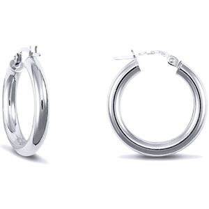 Jewelco London Sterling Silver Polished Hoop Earrings - 3mm - 2cm - AER006A Jewelco London Sterling Silver Polished Hoop Earrings - 3mm - 2cm - AER006A