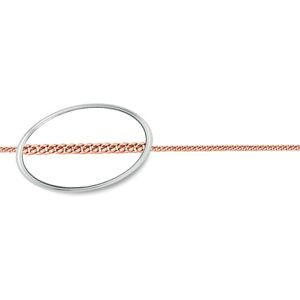 Jewelco London Unisex Rose Gold-Plated Sterling Silver Fine Curb Pendant Chain N Jewelco London Unisex Rose Gold-Plated Sterling Silver Fine Curb Pendant Chain N