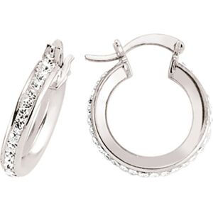 Jewelco London Ladies Sterling Silver Cubic Zirconia Channel Set Eternity Hoop E Jewelco London Ladies Sterling Silver Cubic Zirconia Channel Set Eternity Hoop E