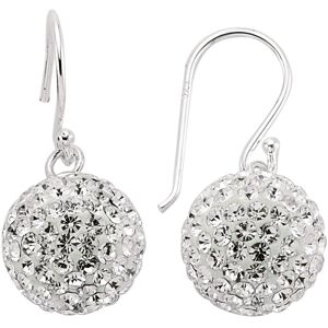 Jewelco London Ladies Sterling Silver Crystal Disco Ball Drop Earrings - GVE139A Jewelco London Ladies Sterling Silver Crystal Disco Ball Drop Earrings - GVE139A