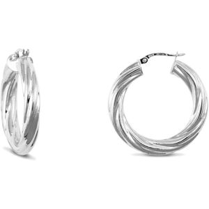 Jewelco London Sterling Silver Twist Hoop Earrings - 5mm - 3cm - AER003B Jewelco London Sterling Silver Twist Hoop Earrings - 5mm - 3cm - AER003B