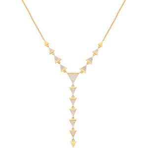 Jewelco London Ladies Yellow Gold-Plated Sterling Silver Cubic Zirconia Triangle Jewelco London Ladies Yellow Gold-Plated Sterling Silver Cubic Zirconia Triangle