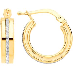 Jewelco London Ladies Yellow Gold-Plated Sterling Silver Square Tube Moondust Gr Jewelco London Ladies Yellow Gold-Plated Sterling Silver Square Tube Moondust Gr