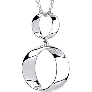 Jewelco London Ladies Sterling Silver Lil n Large O Hoops Pendant Necklace 18 in Jewelco London Ladies Sterling Silver Lil n Large O Hoops Pendant Necklace 18 in